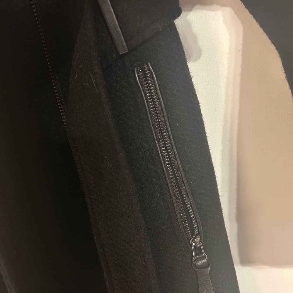 ♥️ Calvin Klein Women's Black wool Trench/Overcoat Coat - Picture 6 of 11